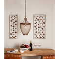 Rustic 20 X 11 Inch Bronze Iron Mesh Pendant Lighting