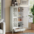 Rustic 55 Tall Storage Cabinet With Drawer