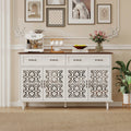 Rustic 59.06 Sideboard Buffet Cabinet With Drawers 4 Doors Storage Cabinet