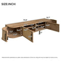 Rustic 70 Tv Stand With Rattan Doors For Tvs Up To 80 Media Console Entertainment Center For Living Room