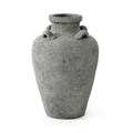 Rustic Antiqued Gray 15 Tall Terracotta Vase Urn Pot With Handles