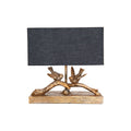 Rustic Birds On Branch Lamp With Rectangle Shade