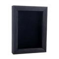 Rustic Black Wood Shadow Box Frame With Acrylic Front Black Suede Backing 30 Sizes