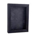 Rustic Black Wood Shadow Box Frame With Acrylic Front Dark Grey Suede Backing 30 Sizes