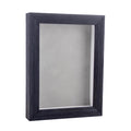 Rustic Black Wood Shadow Box Frame With Acrylic Front Light Brown Suede Backing 30 Sizes