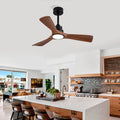 Rustic Ceiling Fan With Dimmable Led Light For Bedroom