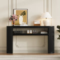 Rustic Console Table Entryway Table Sofa Table With Fluted Legs Accent Table Hallway Table With Shelf