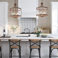 Bronze 6 Light Foyer Hanging Lantern Chandelier
