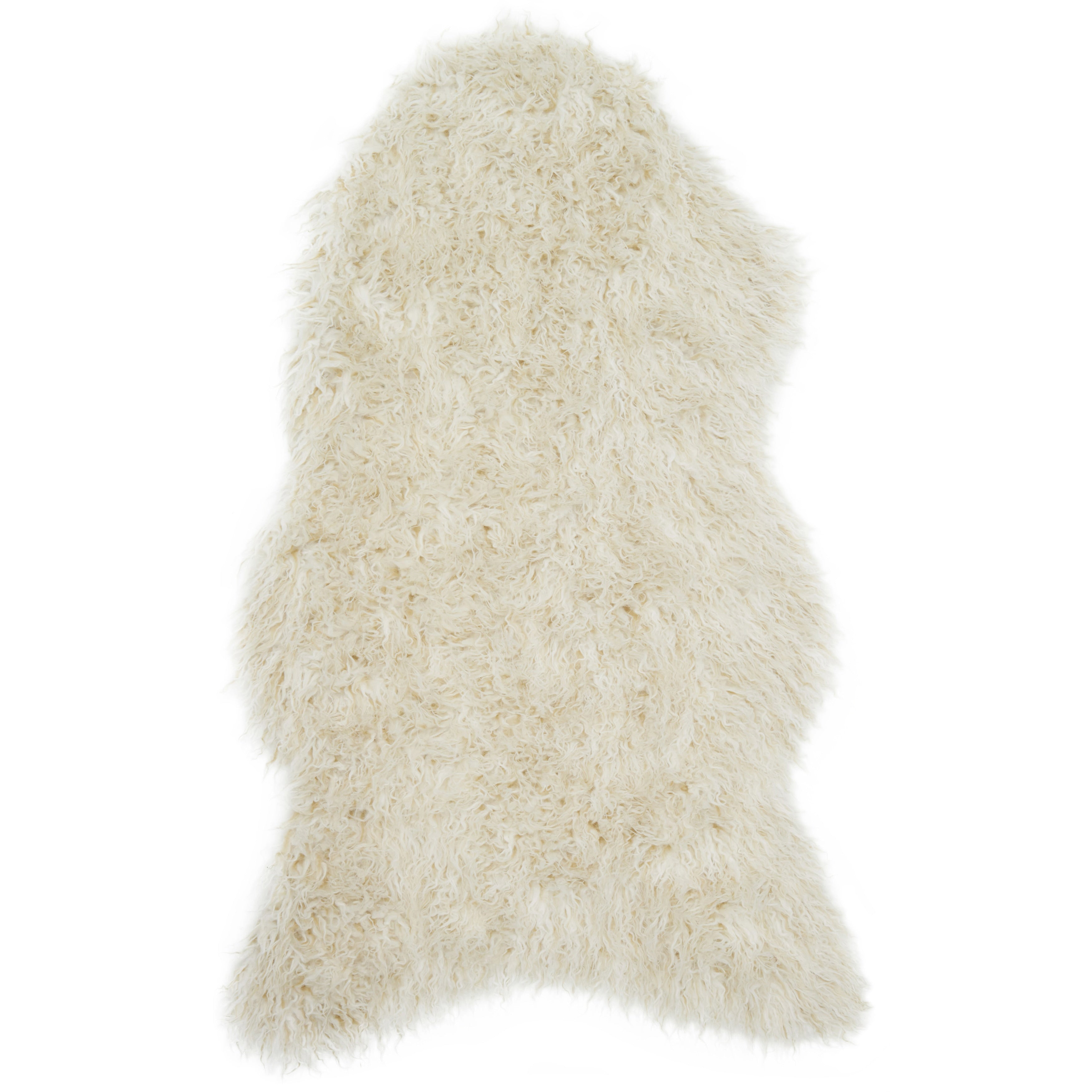 Rustic Faux Fur Shaped Curly Hair Shag Area Rug