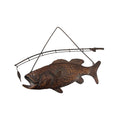 Rustic Finish Largemouth Bass Metal Wall Hanging 11 X 11 X 0.25 Inches