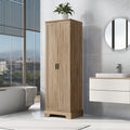Rustic Floor Cabinet Storage Cabinet With 2 Doors Brown Medicine Cabinet Bathroom Cabinet With Adjustable Shelf