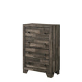 Rustic Four Drawer Tall Storage Chest In Brown Gray Wood Finish