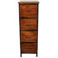 Y Decor Rustic Handmade Solid Wood 4 Drawer Cabinet