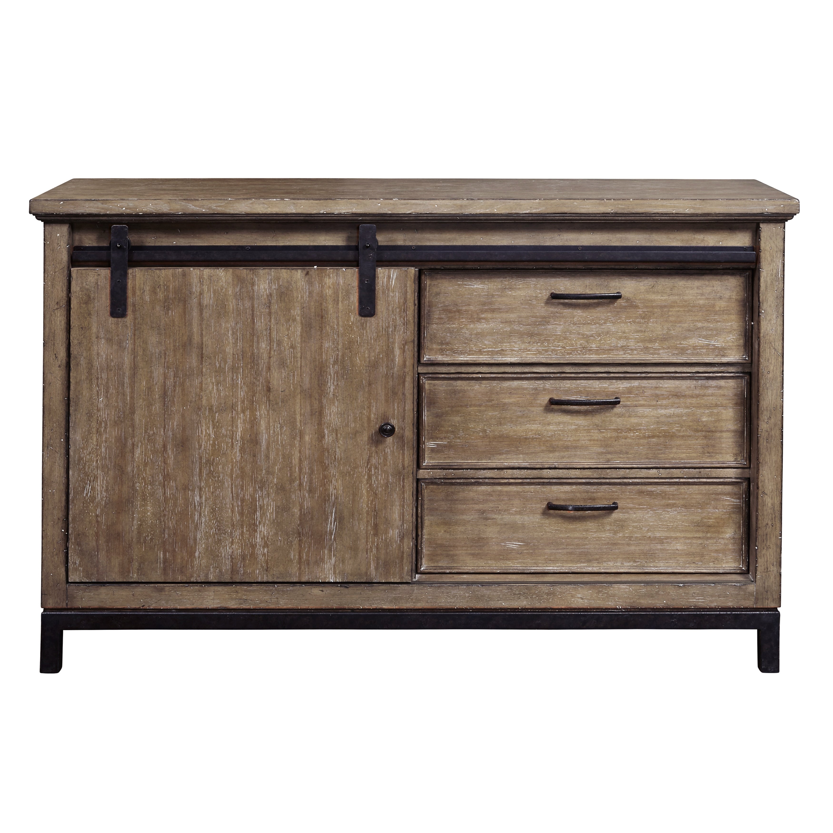 Rustic Industrial Distressed Honey Finish Accent Chest