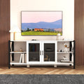 Rustic Industrial Media Console With Open Shelving 80 Inch Wood Metal Tv Stand