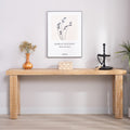 Rustic Natural Wood Console Table 77 Entryway Table With Modern Farmhouse Design Long Narrow Sofa Table For Living Room