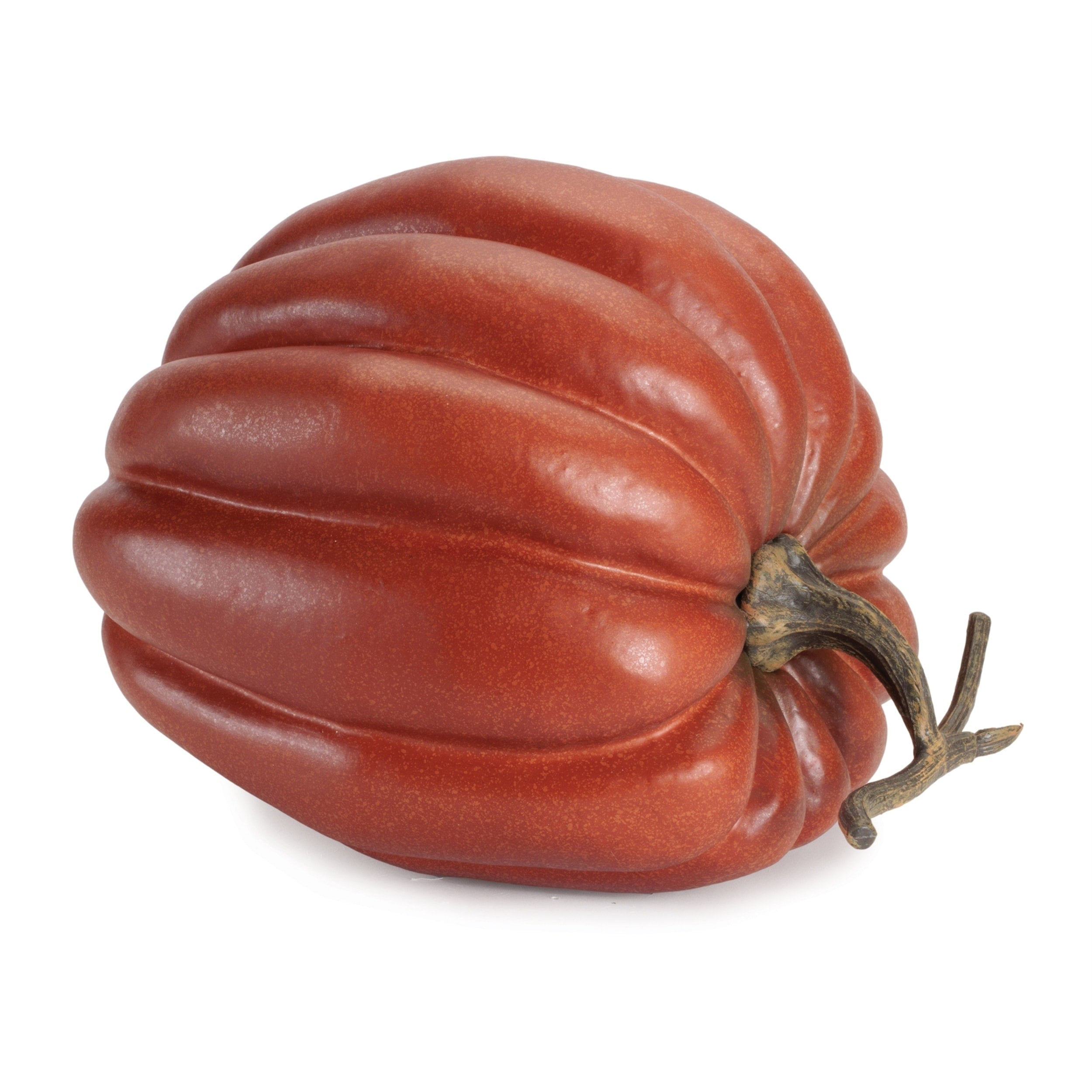 Rustic Ribbed Decorative Pumpkin 12.5 H