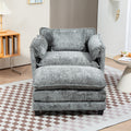 Rustic Side Chair Vanity Chair With Ottoman Office Chair Dark Gray Reception Chair Reading Chair Dressing Chair