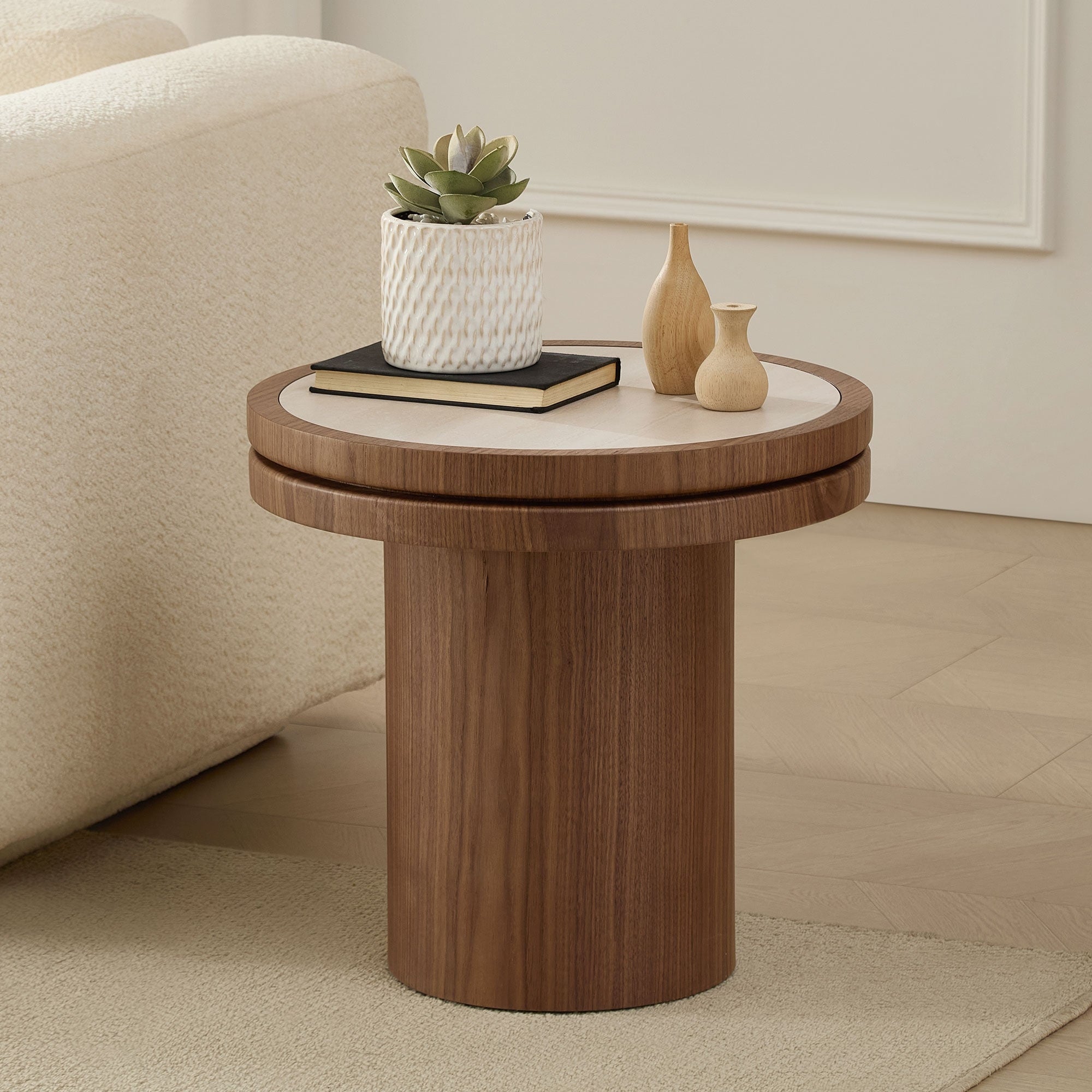 Rustic Side Table Sofa Table Center Table For Living Room Coffee Table Walnut Hallway Table Accent Table