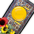 Kalamkari Mandala Floral Paisley Block Print Cotton Tablecloth Rectangular 60X90 Inch Square 60X60 Round Napkins Placemats