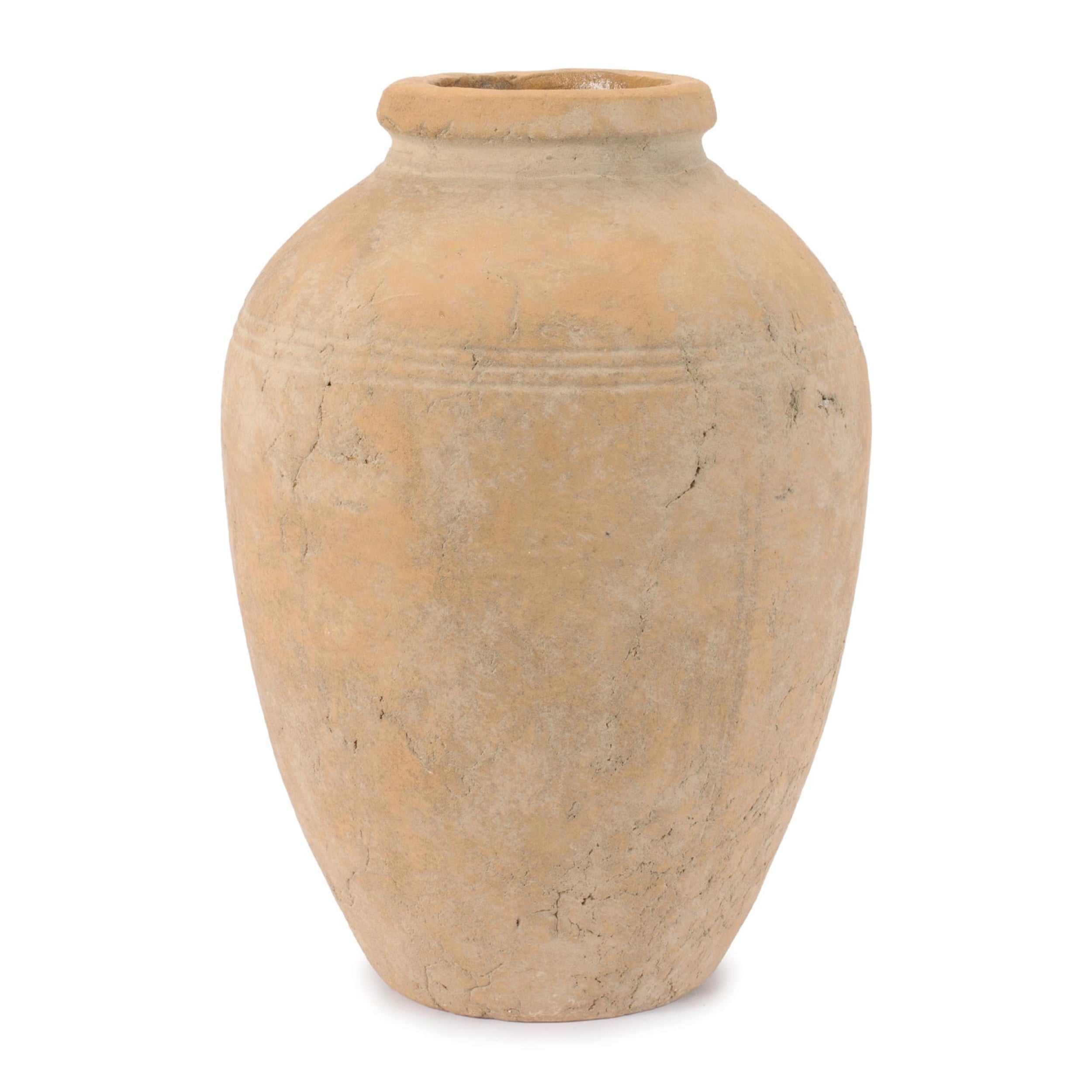 Rustic Terra Cotta Vase 13.25 H