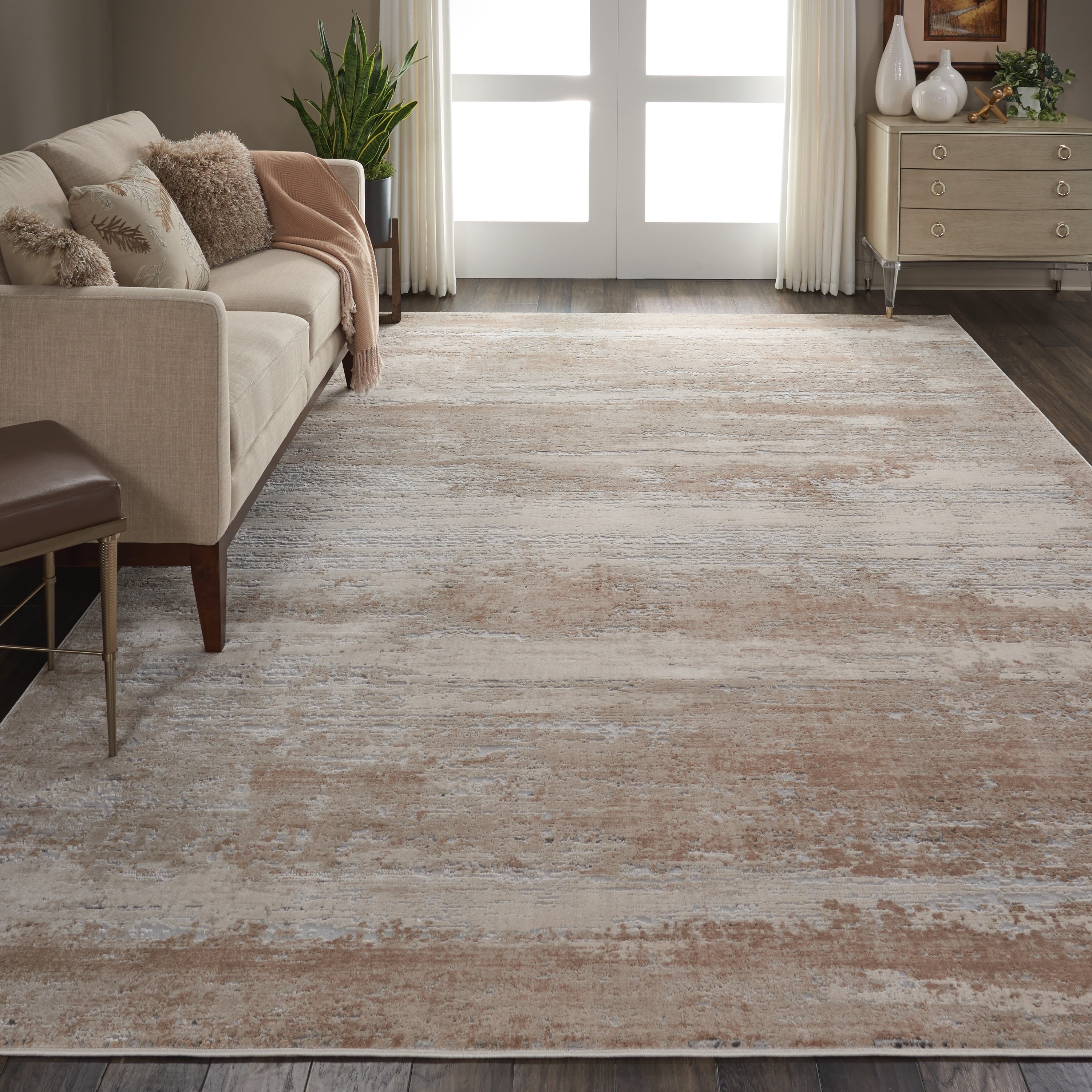 Nourison Rustic Textures Beige Area Rug 53 X 73