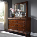 Rustic Cherry Traditions 8 Drawer Dresser And Mirror Set