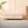 Rustic Upholstered Bench End Of Bed Bench Leisure Bench Beige Velvet Bench Ottoman Accent Bench Storage Bench