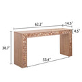 Rustic Wood Console Table With Natural Log Accents 62 Entryway Table Narrow Sofa Table Hallway
