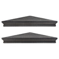 The Gray Barn Haven Rustic Wood Floating Black Corner Shelves Set Of 2