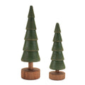 Rustic Wooden Evergreen Tree Set Of 2