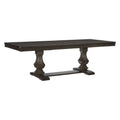 Ruth Dining Table 77 95 Inch Extendable Top Classic Rustic Brown Trestle