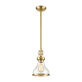 Rutherford 8.5 Wide 1 Light Mini Pendant Satin Brass 8.5In W X 8.5In D X 12.5In H