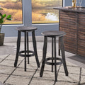 Ruthie Backless Acacia Wood Barstool Set Of 2 By Christopher Knight Home