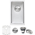 Ruvati 10 Inch Undermount Bar Prep Tight Raduis 16 Gauge Kitchen Sink Stainless Steel Single Bowl Rvh7010