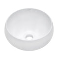Ruvati 12 Inch Bathroom Vessel Sink Round White Circular Above Counter Porcelain Ceramic Rvb0312 11 X 11 X 5