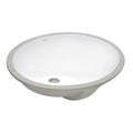 Ruvati 16 X 13 Inch Undermount Bathroom Vanity Sink White Oval Porcelain Ceramic With Overflow Rvb0616