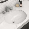 Ruvati 18 X 15 Inch Undermount Bathroom Sink White Oval Porcelain Ceramic With Overflow Rvb0618 16 1 2 X 13 1 2 X 6