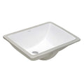 Ruvati 20 X 15 Inch Undermount Bathroom Sink White Rectangular Porcelain Ceramic With Overflow Rvb0720 18 X 12 3 4 X 6