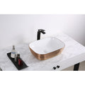 Ruvati 20 X 16 Inch Bathroom Vessel Sink Rose Gold Decorative Art Above Vanity Counter White Porcelain Ceramic Rvb2016Wr