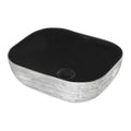 Ruvati 20 X 16 Inch Bathroom Vessel Sink Silver Decorative Art Above Vanity Counter Black Ceramic Rvb2016Bs 9 X 12
