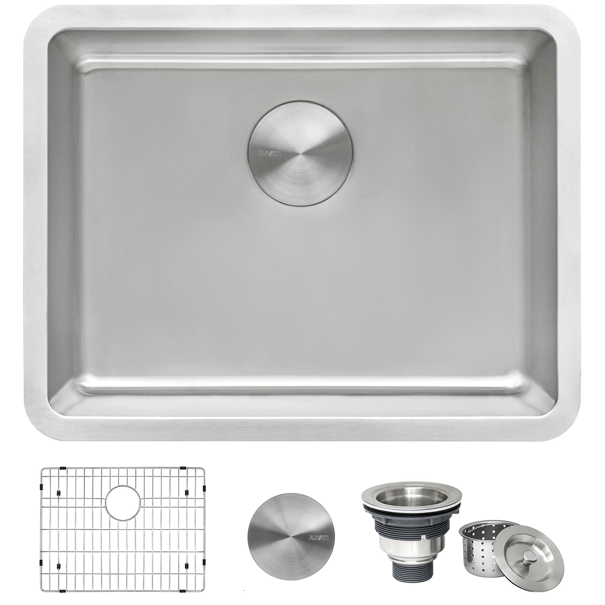 Ruvati 23 Inch Undermount Kitchen Sink 16 Gauge Stainless Steel Single Bowl Rvm5908 8 X 11