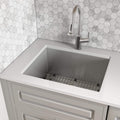 Ruvati 23 X 18 X 12 Deep Laundry Utility Sink Tight Radius Undermount 16 Gauge Stainless Steel Rvu6125