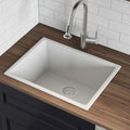 Ruvati 24 Inch Fireclay Undermount Drop In Topmount Kitchen Sink Single Bowl White Rvl2420Wh