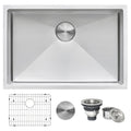 Ruvati 26 Inch Undermount 16 Gauge Tight Radius Stainless Steel Kitchen Sink Single Bowl Rvh7126