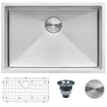 Ruvati 28 Inch Undermount 16 Gauge Tight Radius Stainless Steel Kitchen Sink Single Bowl Rvh7250
