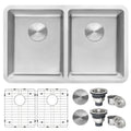 Ruvati 28 Inch Undermount Kitchen Sink 50 50 Double Bowl 16 Gauge Stainless Steel Rvm5077 8 X 11