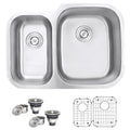 Ruvati 29 Inch Undermount 40 60 Double Bowl 16 Gauge Stainless Steel Kitchen Sink Rvm4505