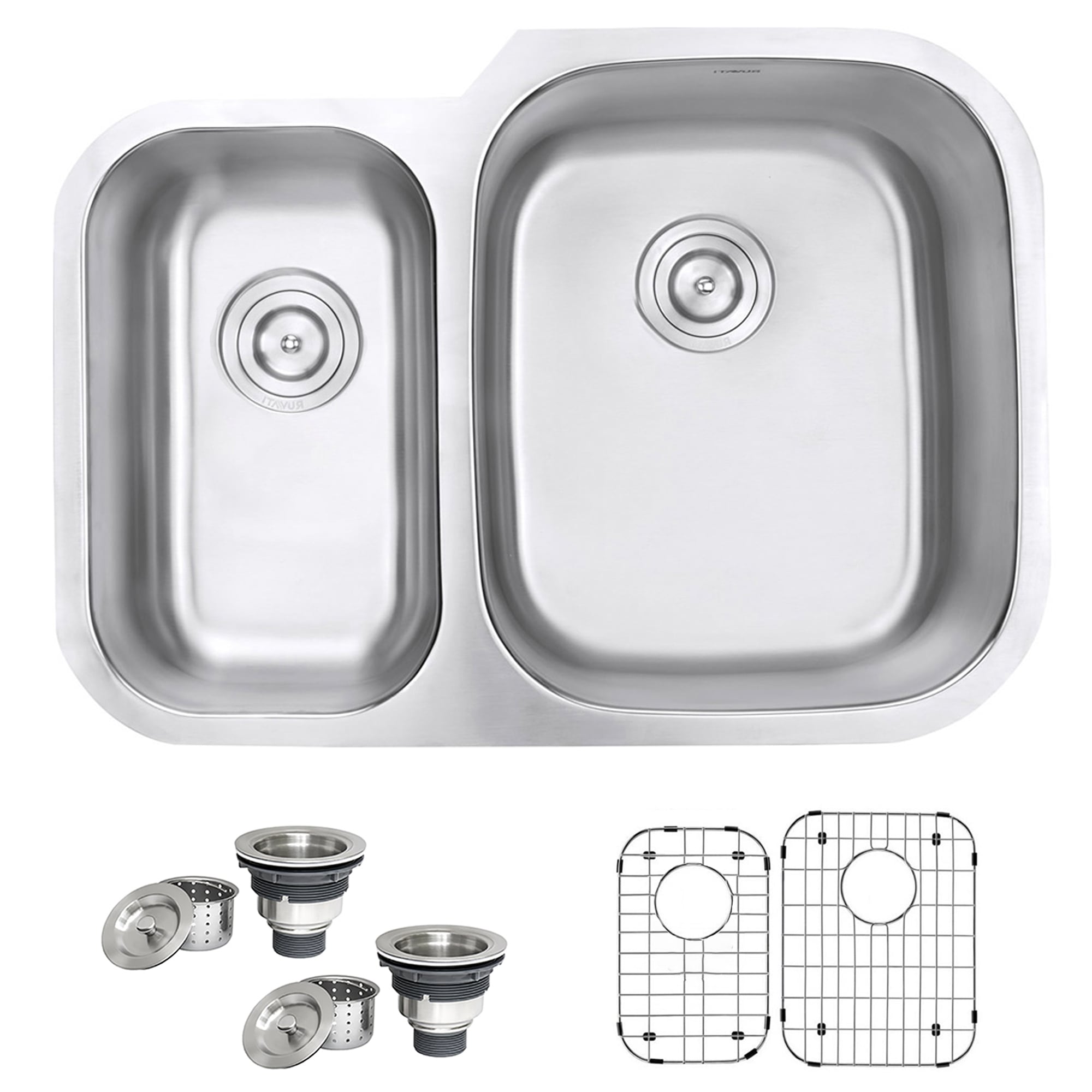 Ruvati 29 Inch Undermount 40 60 Double Bowl 16 Gauge Stainless Steel Kitchen Sink Rvm4505