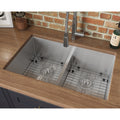 Ruvati Low Divide Undermount Tight Radius 50 50 Double Bowl Stainless Steel Kitchen Sink